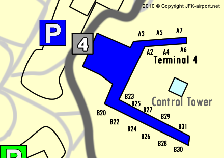 JFK Airport Terminal 4 map