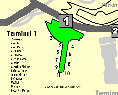 JFK Airport Terminal 1 map